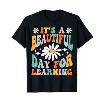 It's Beautiful Day For Learning Retro Teacher Back To School T-Shirt