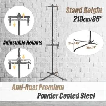 CyclingDeal 2 Bike Bicycle Vertical Hanger Parking Rack Gravity Floor Storage Stand for Garages or Apartments