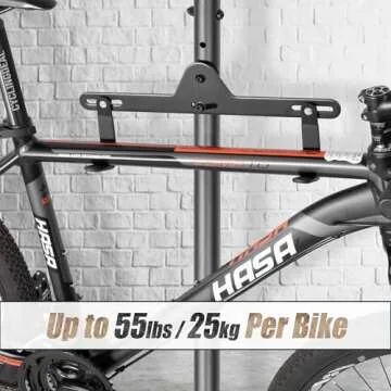 CyclingDeal 2 Bike Bicycle Vertical Hanger Parking Rack Gravity Floor Storage Stand for Garages or Apartments