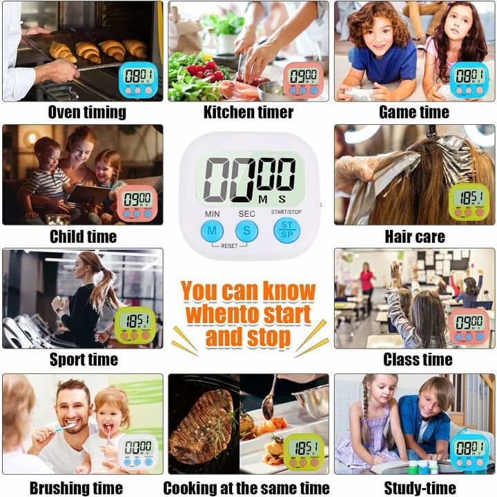 4-Piece Multi-Function Timer Set for Home & Fitness