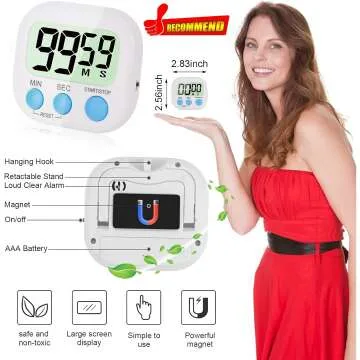 4-Piece Multi-Function Timer Set for Home & Fitness