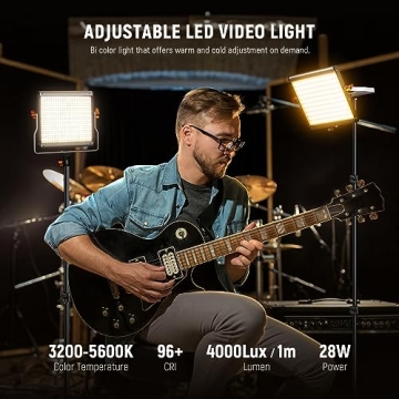 Dimmable Bi-Color LED Video Light Kit for YouTube