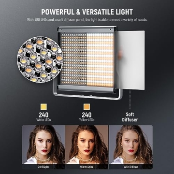 Dimmable Bi-Color LED Video Light Kit for YouTube