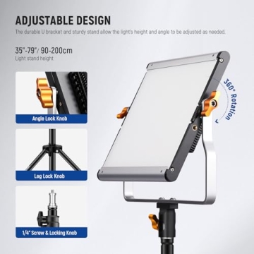 Dimmable Bi-Color LED Video Light Kit for YouTube