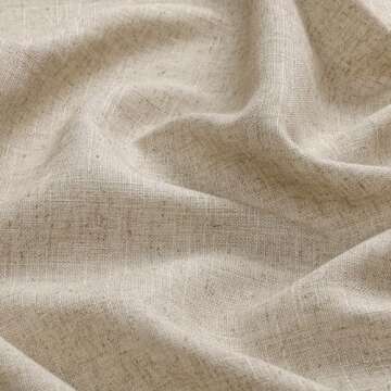 Central Park Linen Tie Top Curtain Semi Sheer Window Treatment Linen Cotton Blend Decorative for Living Room Drape 84 Inch Length Treatment for Bedroom Farmhouse Rustic Curtain, Linen, 1 Panel