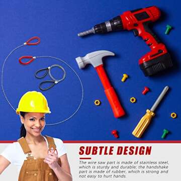 Lanties Stainless Steel Cable Saw, Metal Wire Saw Hand Pocket String Emergency Survival Rope Cutting...