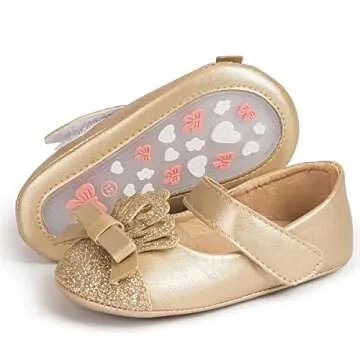 Bellocasa Baby Mary Jane Flats for Girls with Bowknot