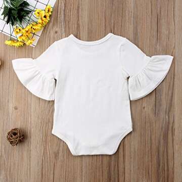 Stylish Mubineo Baby Girl Bell Sleeve Romper for Summer