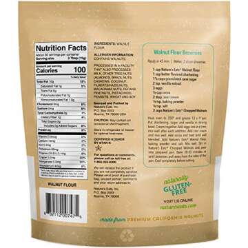 Nature's Eats Walnut Flour Finely Ground, 16 Ounce