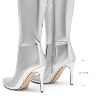 DREAM PAIRS Stylish Knee High Stiletto Boots for Women