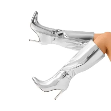 DREAM PAIRS Stylish Knee High Stiletto Boots for Women