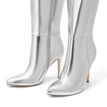 DREAM PAIRS Stylish Knee High Stiletto Boots for Women