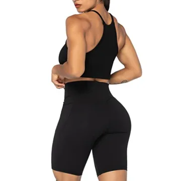 Sunzel No Front Seam Biker Shorts Women 8" Black Medium