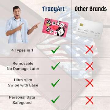 Debit Card Skin Cover Sticker - Burn Book 4Pcs Credit Card Sticker Protecting & Personalizing Bank, EBT, Metro, Key Card - No Bubble, Slim, Waterproof, Removable