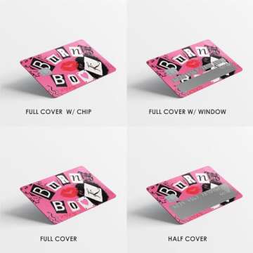 Debit Card Skin Cover Sticker - Burn Book 4Pcs Credit Card Sticker Protecting & Personalizing Bank, EBT, Metro, Key Card - No Bubble, Slim, Waterproof, Removable