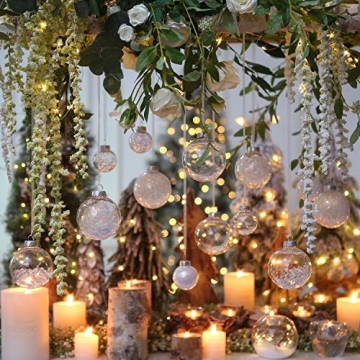 Shatterproof Clear Plastic Christmas Ornaments Set for Decorations