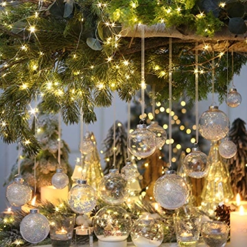 Shatterproof Clear Plastic Christmas Ornaments Set for Decorations