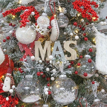 Shatterproof Clear Plastic Christmas Ornaments Set for Decorations