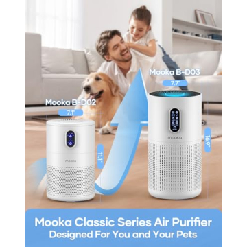 MOOKA HEPA Air Purifier - For Large Rooms & Pets