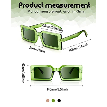 Retro Rectangle Sunglasses for Women UV Protection Stylish