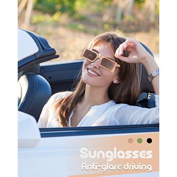 Retro Rectangle Sunglasses for Women UV Protection Stylish