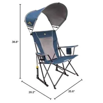 GCI Outdoor Sunshade Rocker Outdoor Rocking Chair with Canopy