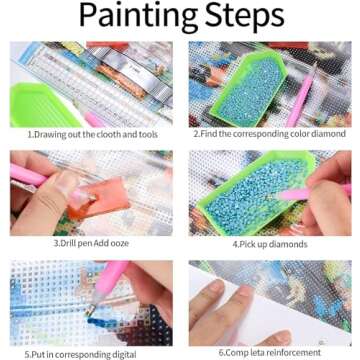 DIY Diamond Art Painting Football Kit for Adults, 5D 12x16 Inch Full Round Drill, Sports Wall Decor for Home