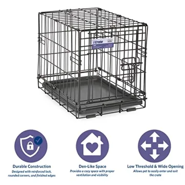 Enhanced iCrate Dog Crate with Leak-Proof Pan