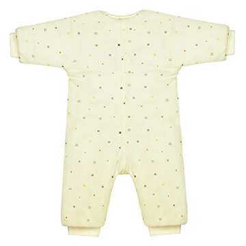 BBTKCARE Sleep Sack - Cotton Wearable Blanket，Warm Baby Pajamas for Toddler 3-6 Month-Yellow