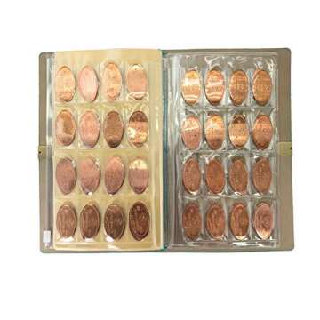 Pennybandz The Penny Journal Holds 146 Coins the Ultimate Souvenir Penny Collecting Book for your Coin Collection Holds 128 Pressed Pennies and 18 Pressed Quarters or Nickels (Unicorn Iridescent)