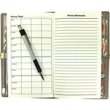 Pennybandz The Penny Journal Holds 146 Coins the Ultimate Souvenir Penny Collecting Book for your Coin Collection Holds 128 Pressed Pennies and 18 Pressed Quarters or Nickels (Unicorn Iridescent)