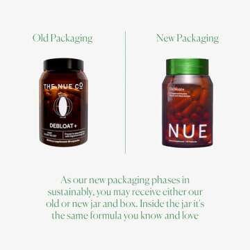 The Nue Co. DEBLOAT+ Supplement, Bloating, Soothes Gas and Abdominal Pain, Immunity Support, Improves Gut Health, Vegan, Gluten Free, 60 Cap