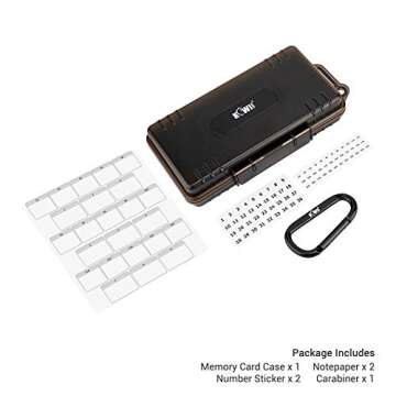 45 Slots (15 XQD+30 SD) Memory Card Case Storage Holder Organizer for XQD SD/SDHC/SDXC CFepress Type A Card, Shockproof and Water-Resistant XQD SD Card Carrying Case with Labels