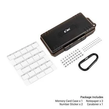 45 Slots (15 XQD+30 SD) Memory Card Case Storage Holder Organizer for XQD SD/SDHC/SDXC CFepress Type A Card, Shockproof and Water-Resistant XQD SD Card Carrying Case with Labels