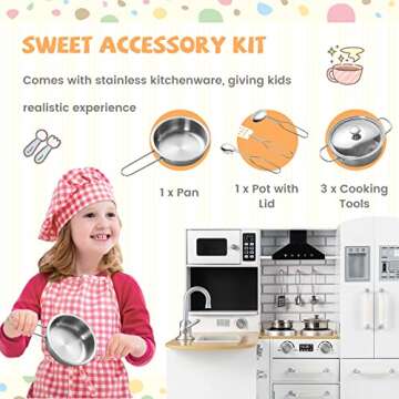 HONEY JOY Kids Kitchen Playset for Little Chefs