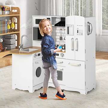HONEY JOY Kids Kitchen Playset for Little Chefs