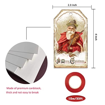 60 Vintage Christmas Gift Tags for Holiday Gifting