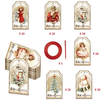 60 Vintage Christmas Gift Tags for Holiday Gifting