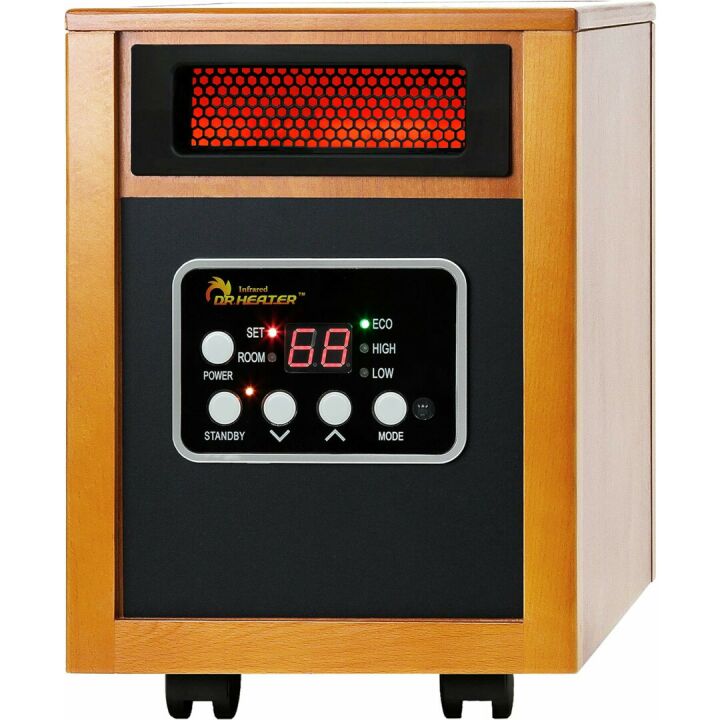 1500-Watt Dr Infrared Portable Space Heater in Cherry