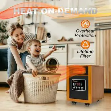 1500-Watt Dr Infrared Portable Space Heater in Cherry