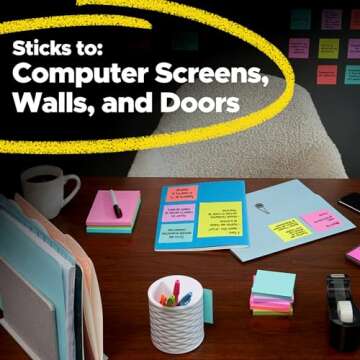 Post-it Super Sticky Lined Notes - Vibrant Organization