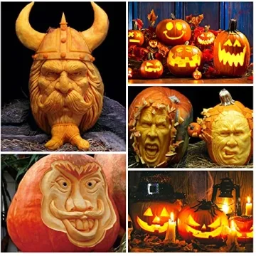 Halloween Pumpkin Carving Kit - 25 PCS Tools & Stencils