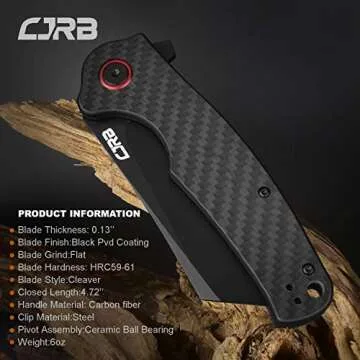 CJRB CUTLERY Folding Knife Crag Tactical EDC Knife
