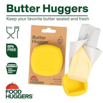Food Huggers Butter Hugger - Patented Butter Cover - Keeps your butter snugly sealed and fresh