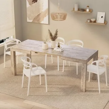 Mobili Fiver First Oak Extendable Table for 6-8 People
