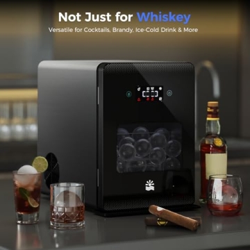 Rellytech Whiskey Ice Maker with 2" Slow-Melting Spheres