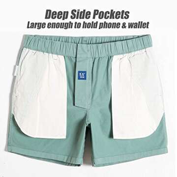 Maamgic Men's 5.5" Cotton Casual Shorts for Summer