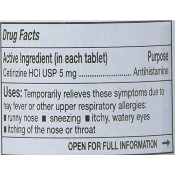 Rising Pharma Cetirizine 5 mg Allergy Relief Tablets - 100 Count