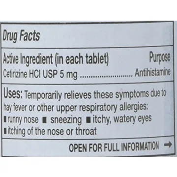 Rising Pharma Cetirizine 5 mg Allergy Relief Tablets - 100 Count