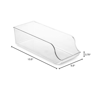 Set of 4 Refrigerator Organizer Bins for Canned Food Storage